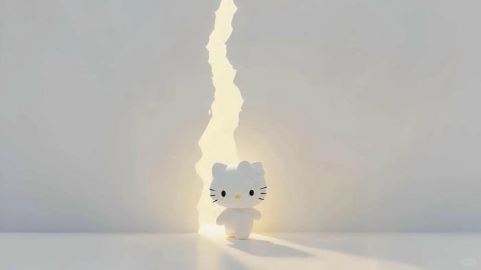 hình nền trắng trơn máy tính hellokitty