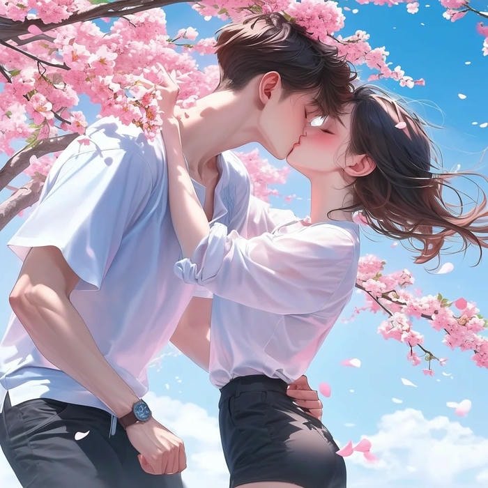 ảnh anime hôn nhau dễ thương