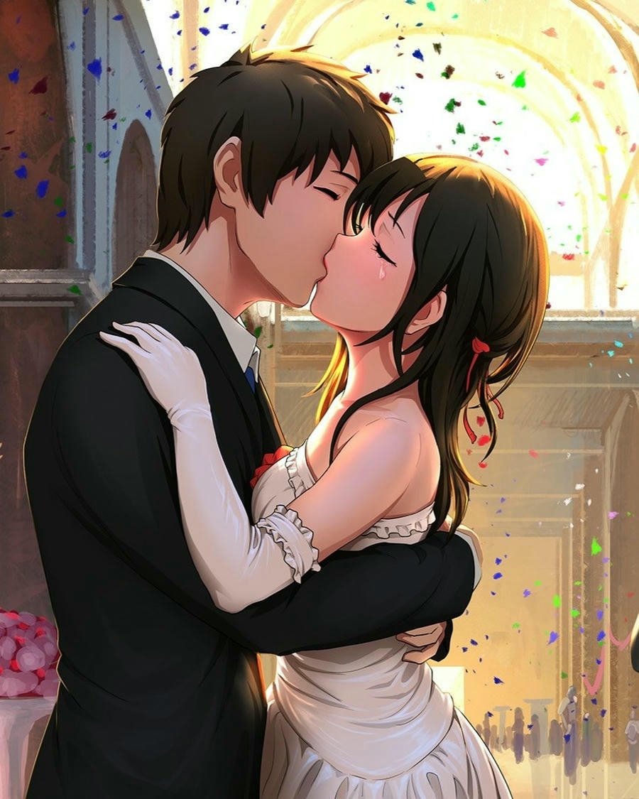 ảnh cặp đôi cưới anime