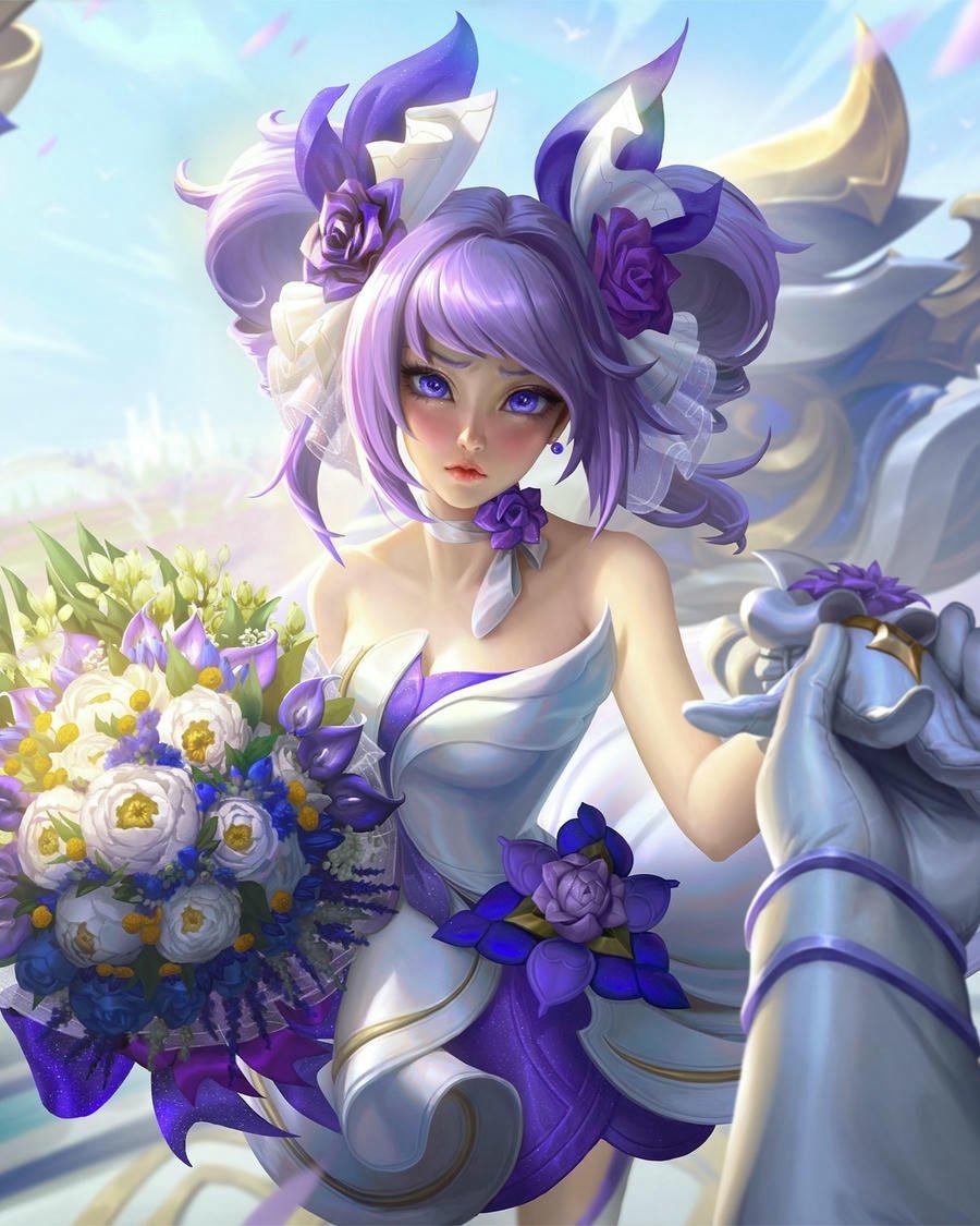 ảnh đôi cưới anime hạnh phúc