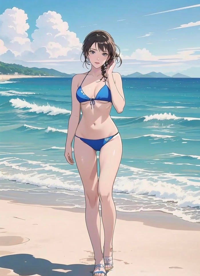 ảnh gái anime bikini cute