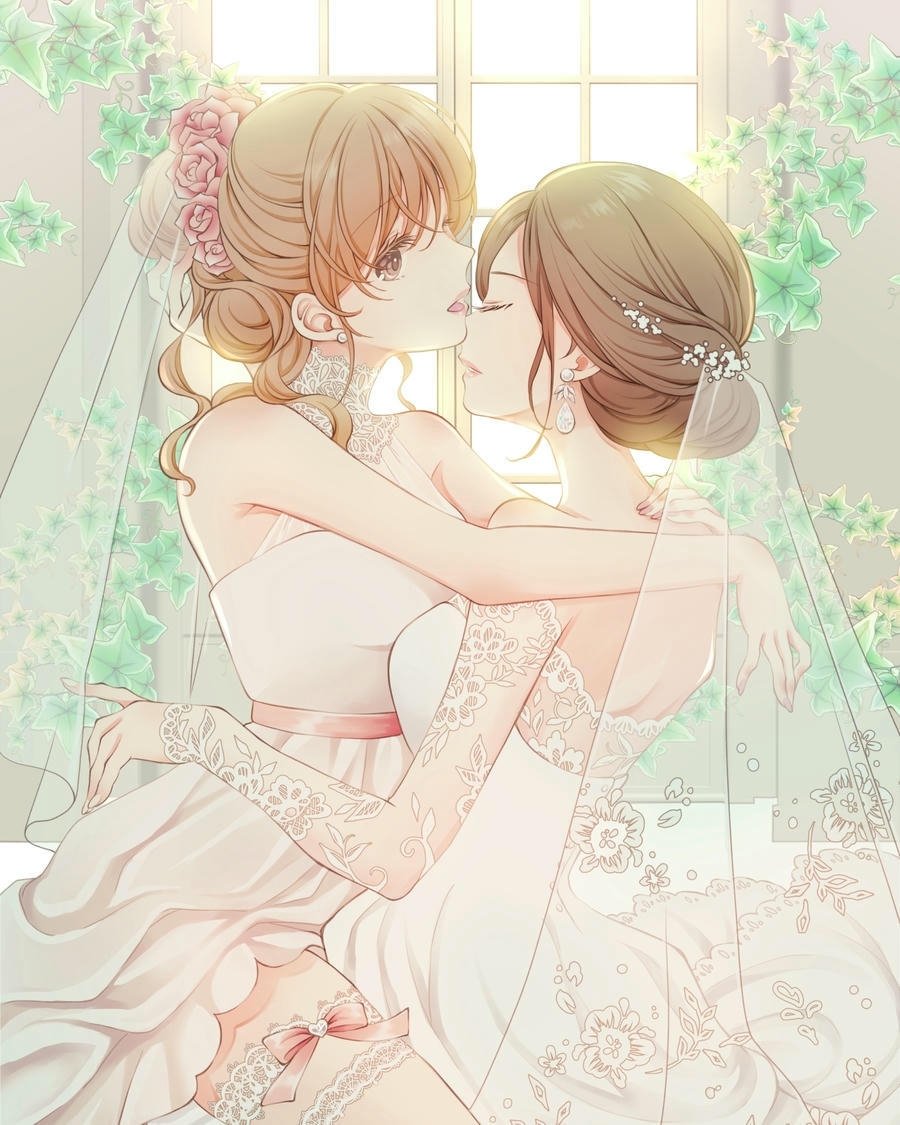 ảnh minh họa cưới anime đáng yêu