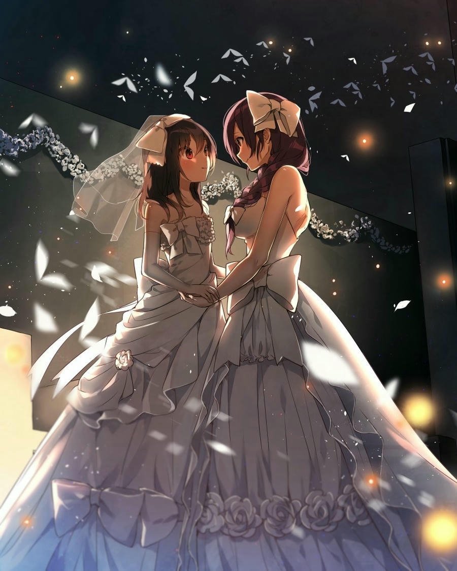 ảnh nền đám cưới anime