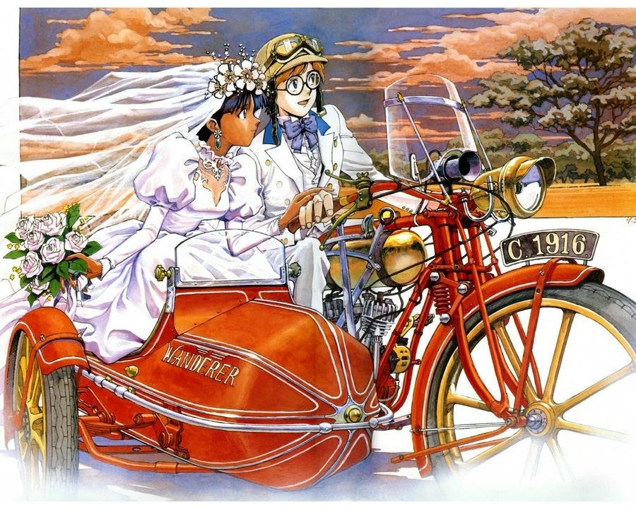 ảnh nền tình yêu cưới anime