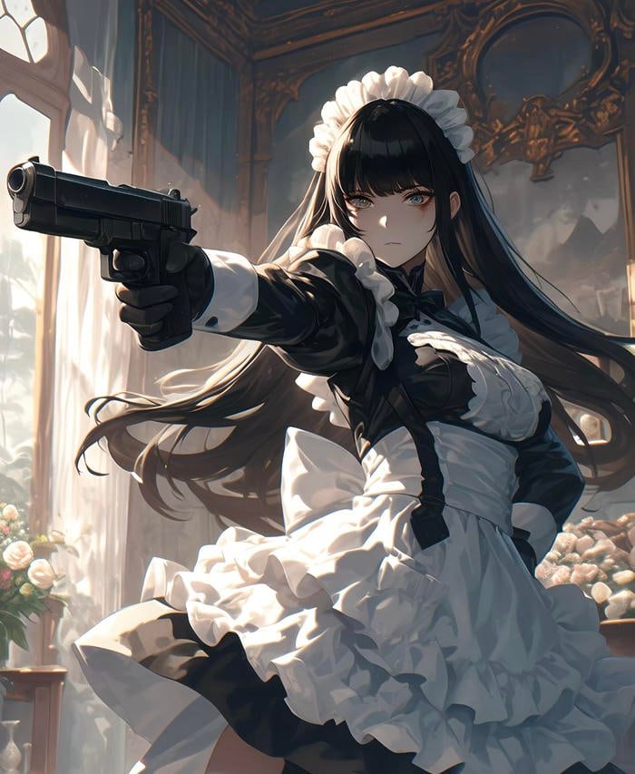anime maid đáng yêu