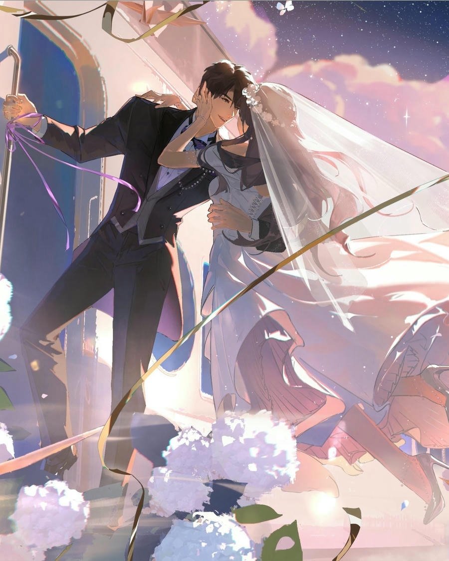 bức ảnh cưới anime đáng yêu