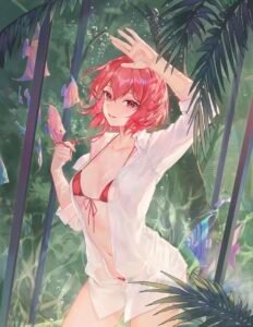 gái anime bikini nghệ thuật