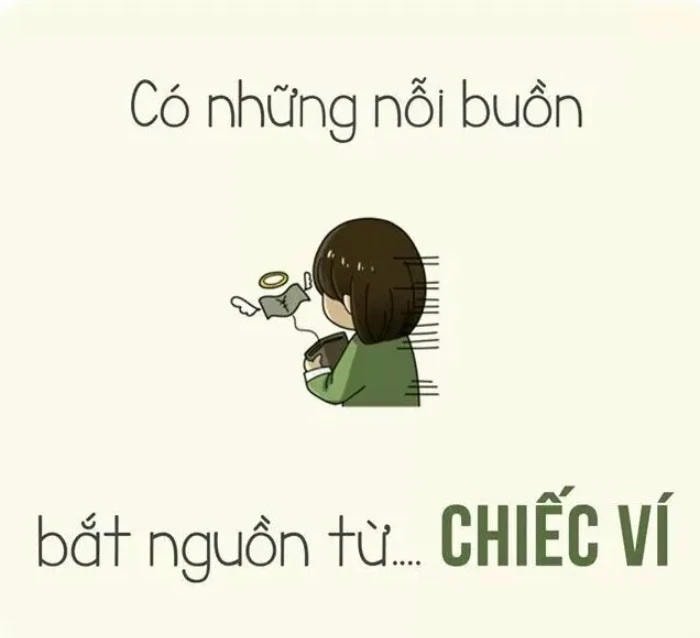 meme ví rỗng hài hước