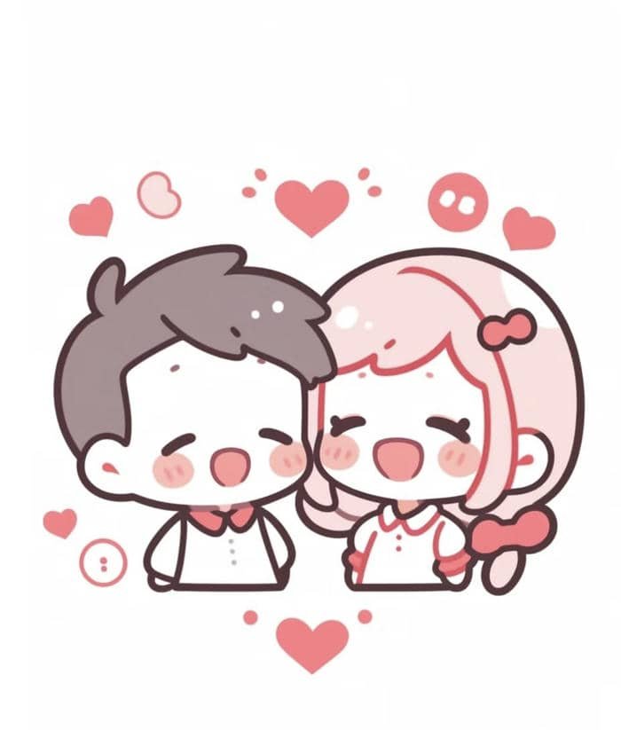 Ảnh couple ảnh cặp đôi chibi
