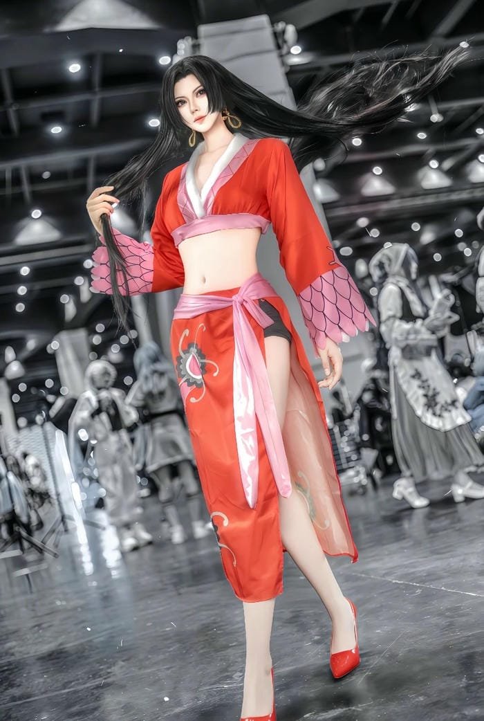 Boa Hancock cosplay áo đỏ