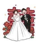 Chibi cưới váy cưới nhẹ dáng