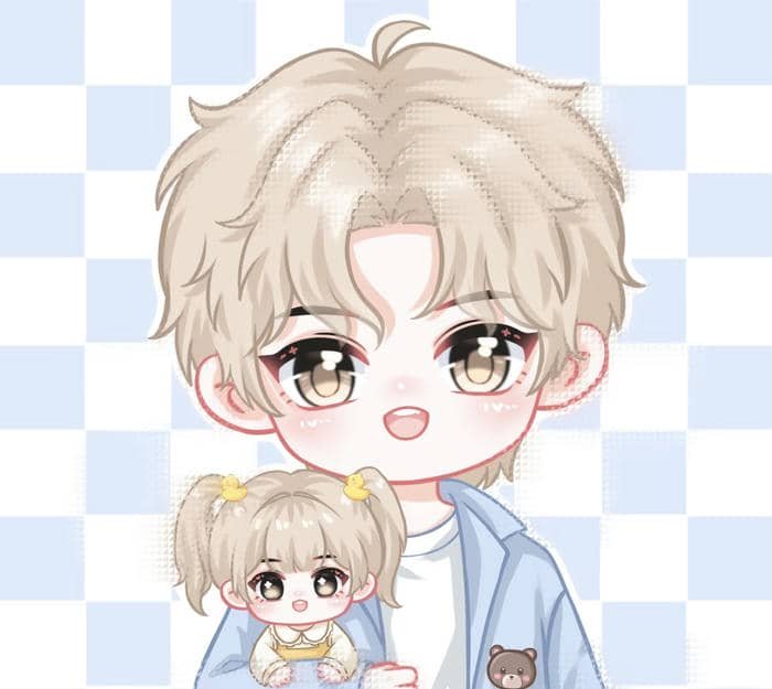 Hình ảnh tình tứ cặp đôi chibi