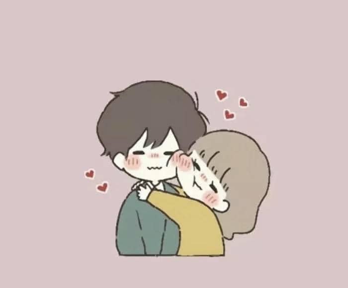 Hình trong trẻo ảnh cặp đôi chibi