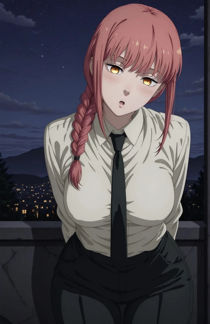 Makima hentai quyến rũ với vòng một đầy đặn