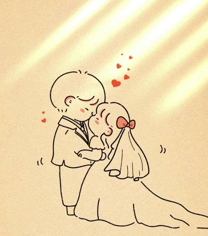 Nét cute đôi ảnh cặp đôi chibi