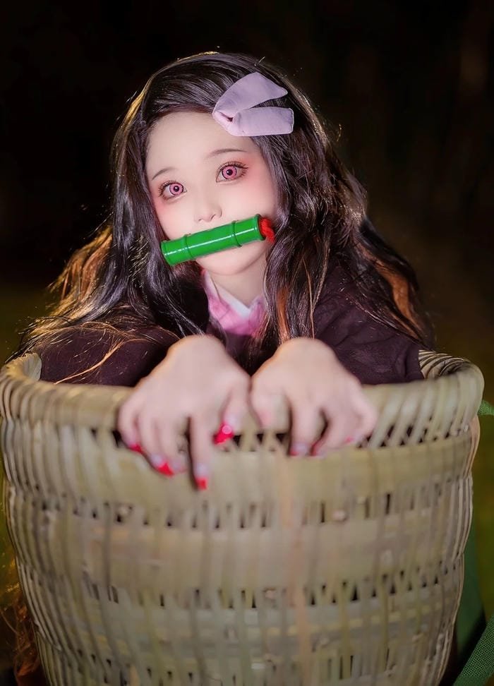 Nezuko cosplay tóc dài