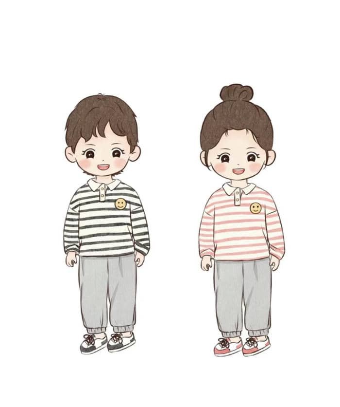 Tình cảm dễ thương ảnh cặp đôi chibi