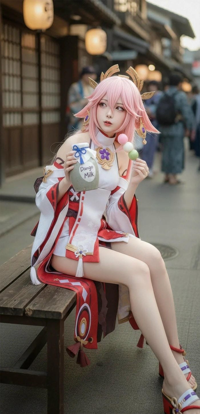 Yae Miko cosplay thần thái