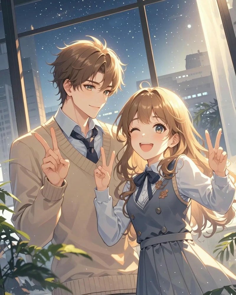 ảnh anime cặp đôi cực lãng mạn đáng yêu