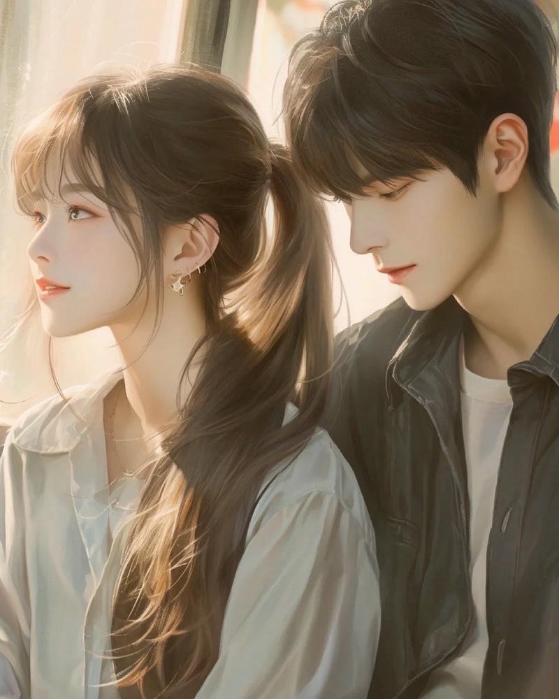 ảnh anime cặp đôi cực tình tứ đáng yêu