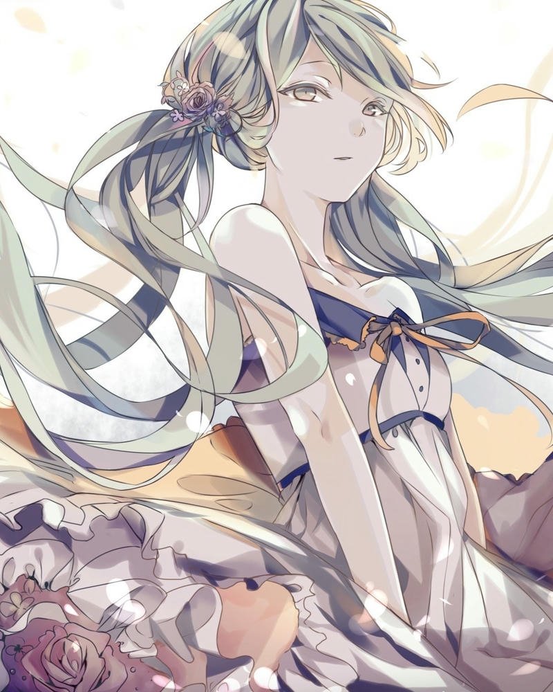 ảnh anime nữ cute nền pastel