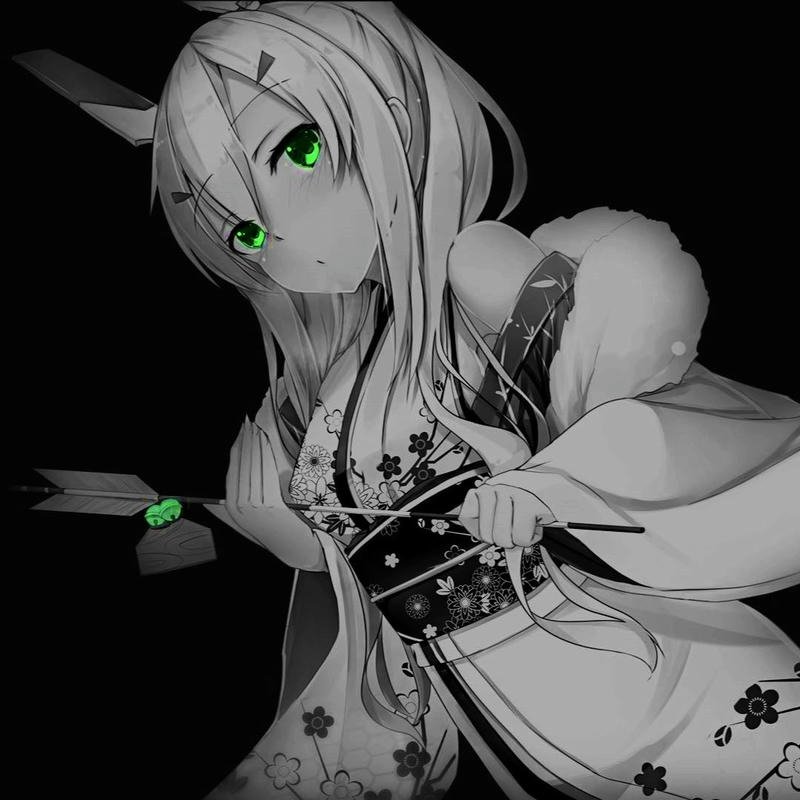 ảnh anime nữ trắng đen ảnh sâu