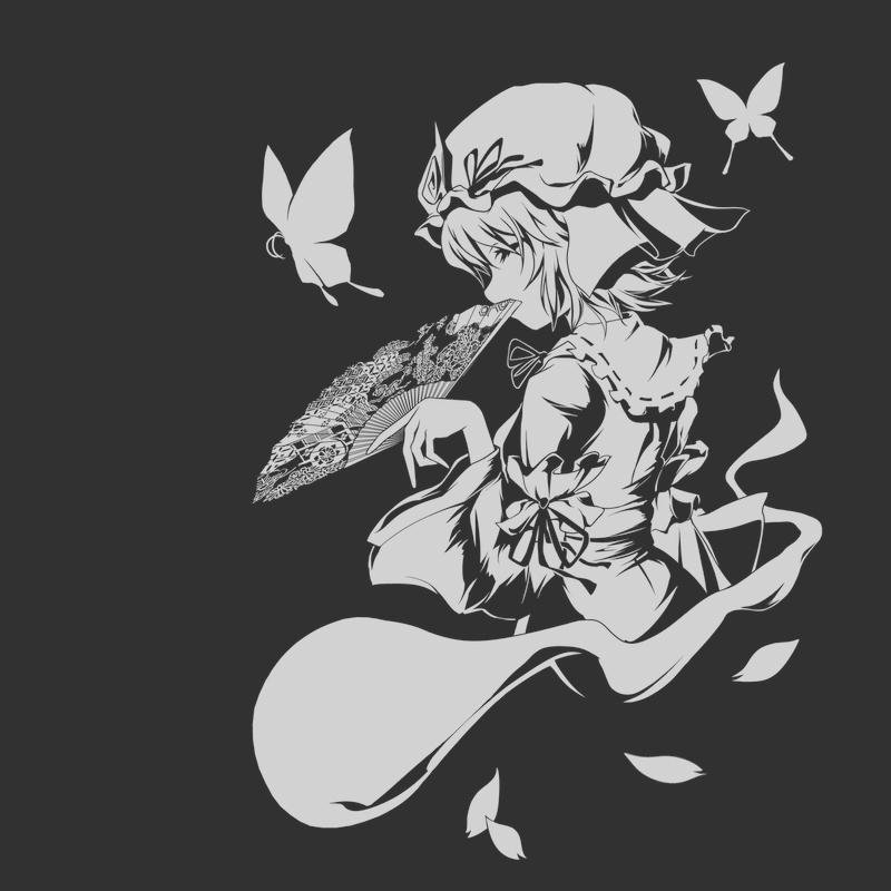 ảnh anime nữ trắng đen buồn