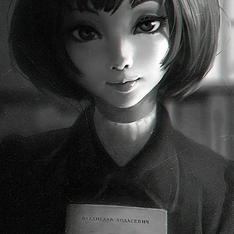 ảnh anime nữ trắng đen nhẹ nhàng