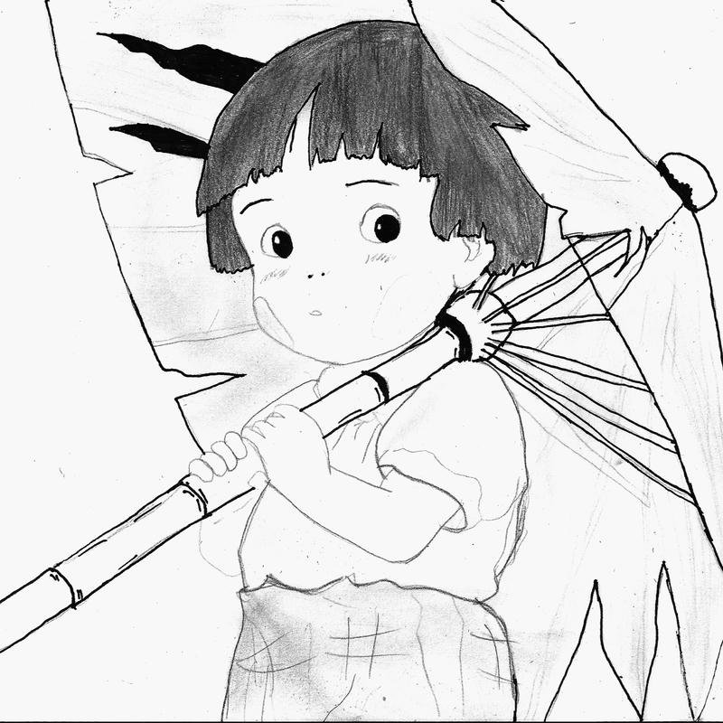 ảnh anime nữ trắng đen nhẹ