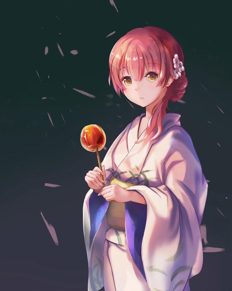 ảnh cuốn hút hình ảnh anime nữ mặc kimono nghệ thuật