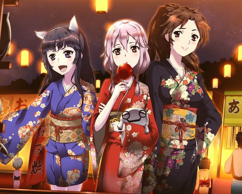 ảnh high quality hình ảnh anime nữ mặc kimono