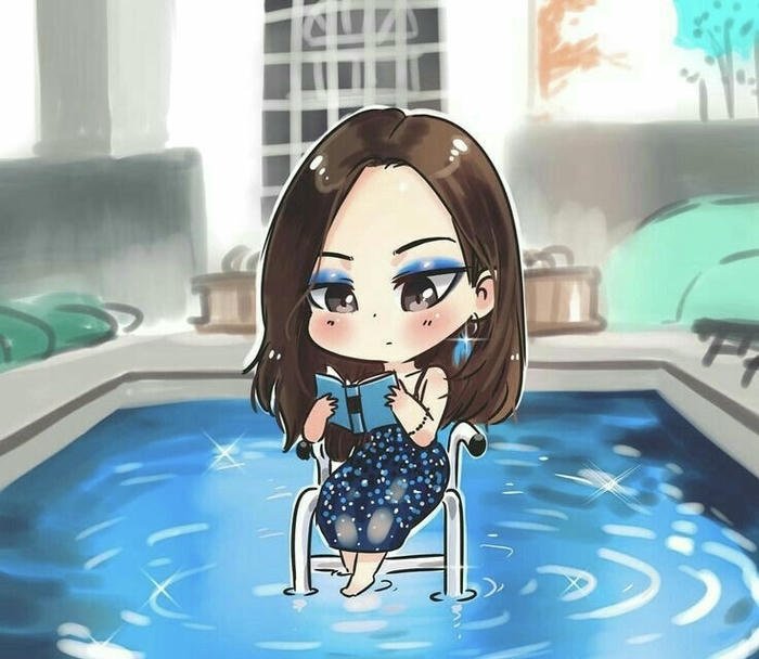 ảnh jennie chibi minh họa hoạt hình