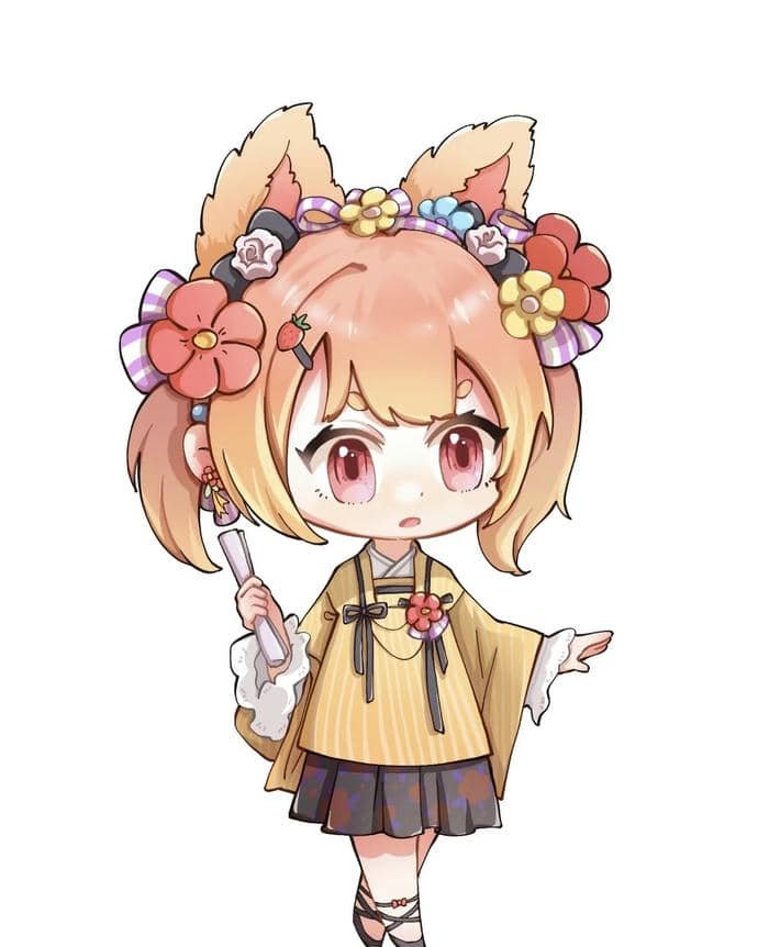 ánh mắt to tròn ảnh anime chibi