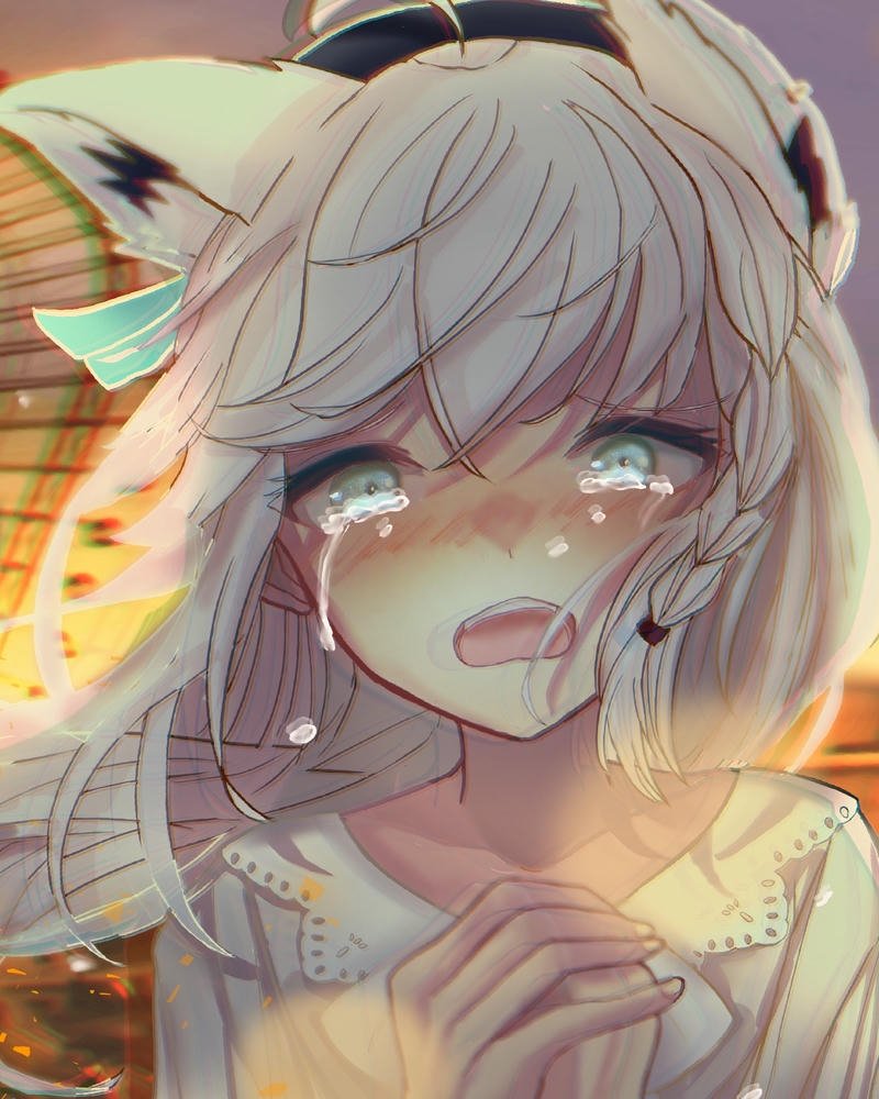 anime nữ buồn ảnh đơn giản