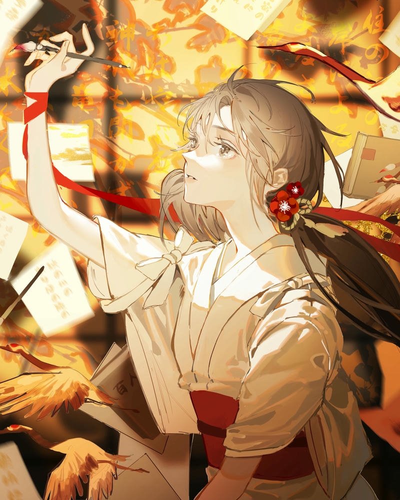 anime nữ mặc kimono ảnh cực đẹp