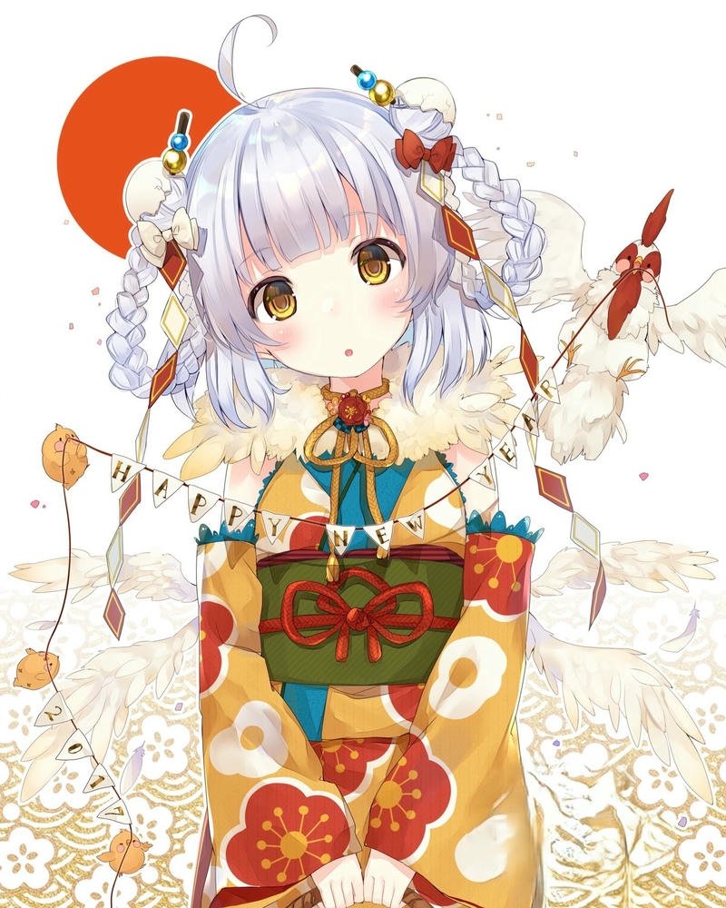 anime nữ mặc kimono ảnh cực xinh