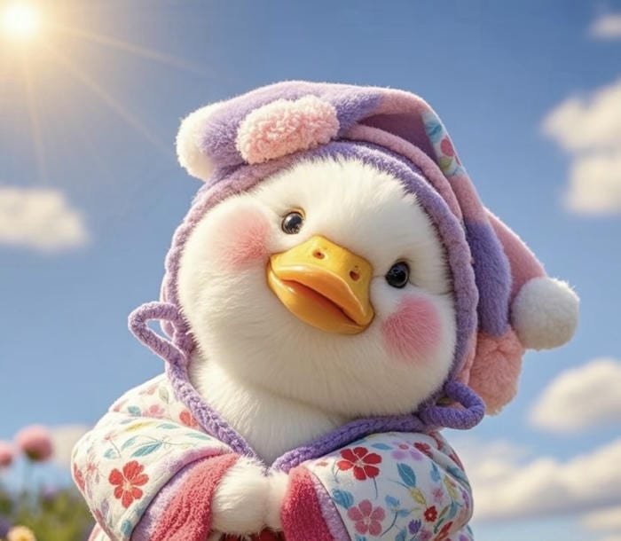 avatar cute trắng đen