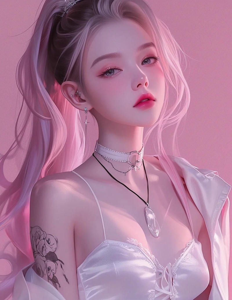 bức họa hình ảnh anime nữ ngầu nghệ thuật