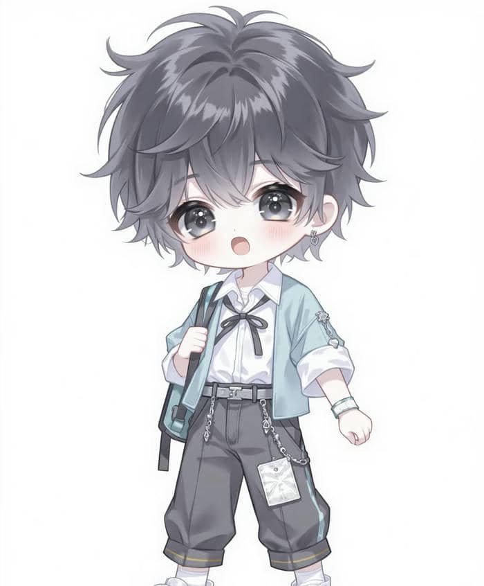 bụi bặm nhẹ ảnh anime chibi