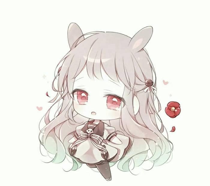 chi tiết mềm mại ảnh anime nữ chibi