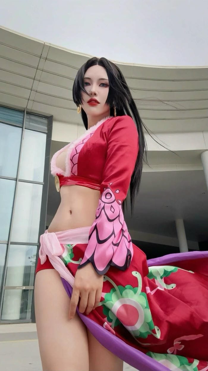cosplay Hancock áo đỏ