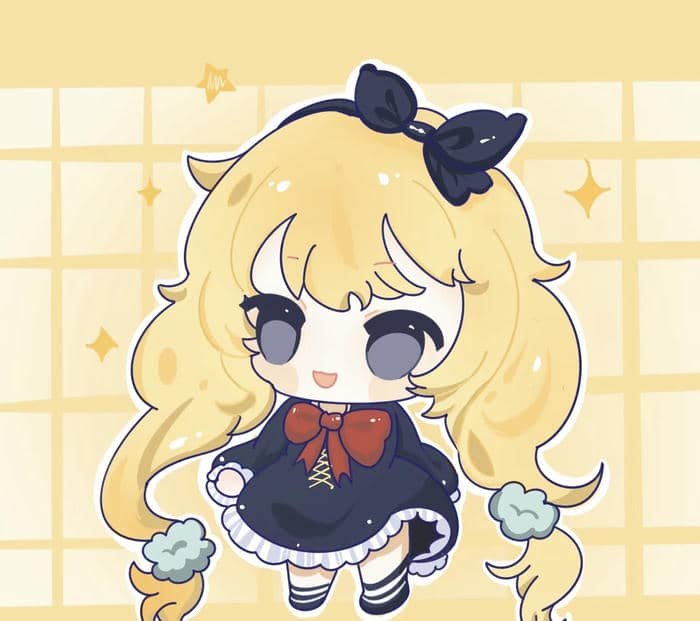 dáng mặt tròn ảnh anime chibi