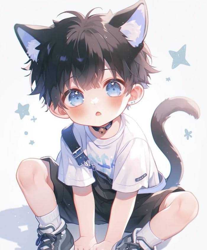đường nét mềm mại ảnh anime chibi
