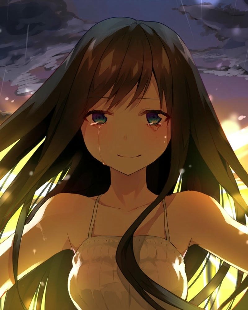 hình ảnh anime nữ buồn dễ