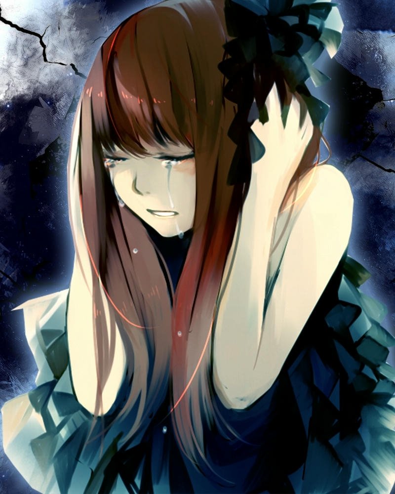 hình ảnh anime nữ buồn sâu
