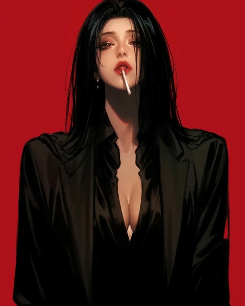 hình ảnh anime nữ ngầu rực rỡ