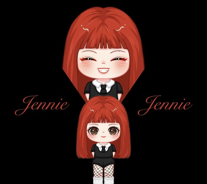 hình ảnh jennie chibi đáng yêu