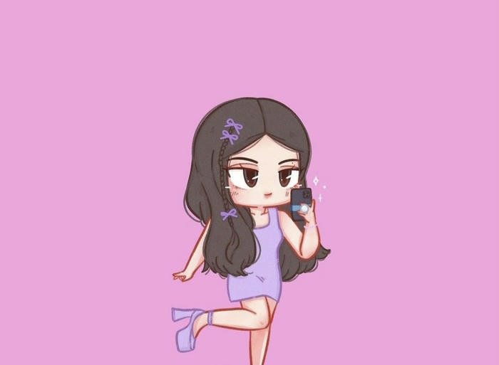 hình ảnh jennie chibi nghệ thuật chibi