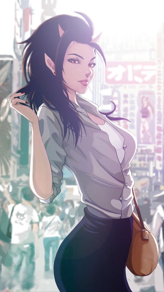 hình nền anime nữ nền sáng