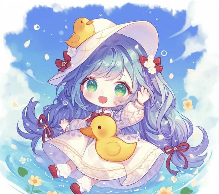 kiểu dáng mini hình nền chibi cute